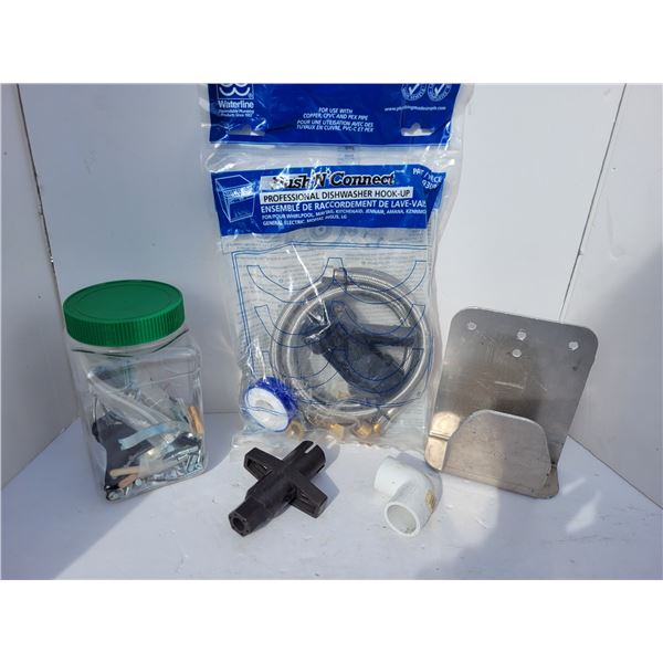 Dishwasher Hook Up Kit and Misc Plumbing Hardware Accessories