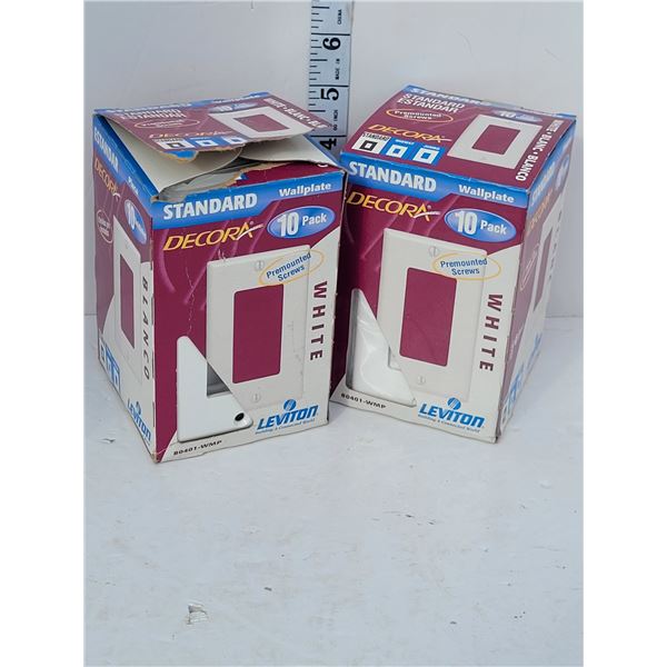 2 Boxes Decora Leviton 10 Pack Wall Plates