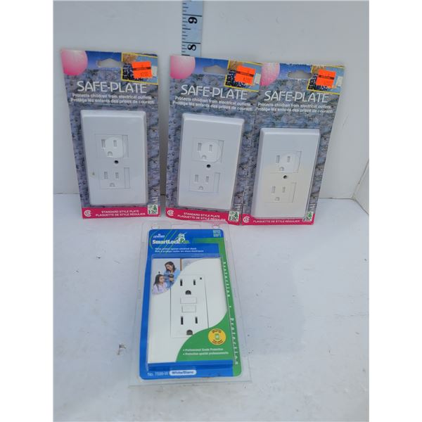 New GFCI Receptable + 3 New Safe Plates