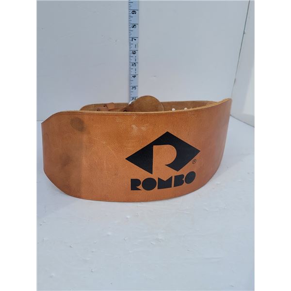 Vintage Rombo Leather Weight Lifting Belt Back Support