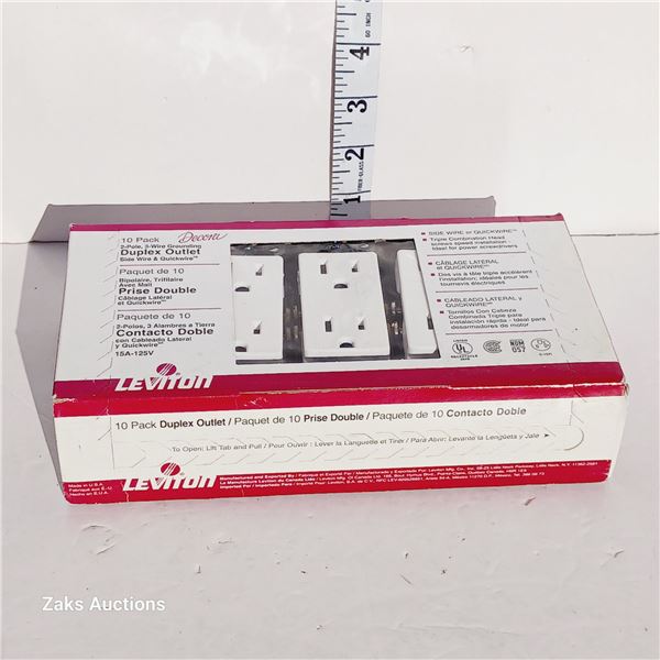 New Leviton Decora Duplex Outlets 15a-125v