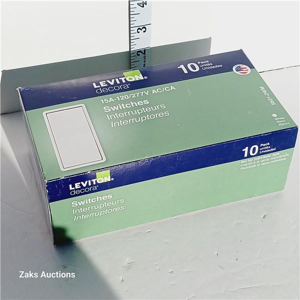 New Leviton Decora Switches 15a-120/277v Ac/ca