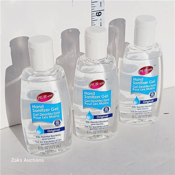 3 New Pur-est Hand Sanitizer Gel