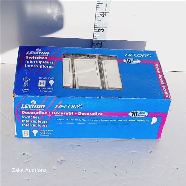 New Leviton Decora Switches 15a-120/277v Ac/ca