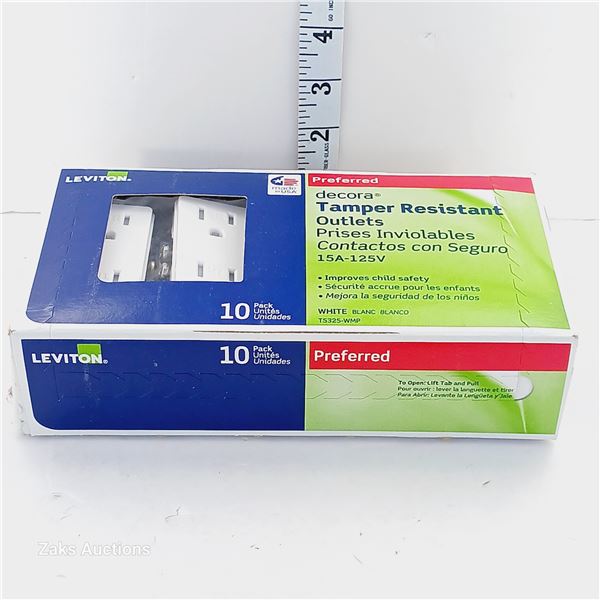 New Leviton Decora Duplex Outlets 15a-125v