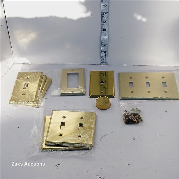 Lot Of Brass Wall Plates