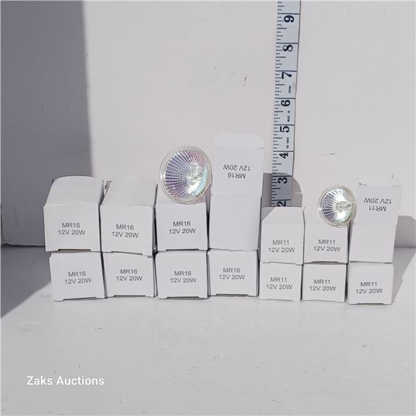 Lightbulbs, 8, Mr16 12v 20w & 6, Mr11 12v 20w