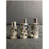 Image 1 : Lot of 3 Small Sterling Silver  Perfume Bottles