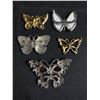 Image 2 : Lot of 5 Very Nice Butterfly Broches