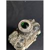 Image 2 : Hard to Find Amazing 1930's Scherk Renaissance Perfume Bottle with Metal Filigree Work and Jewels