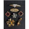 Image 1 : Lot of  7 Rhinestone Brooches/Pins