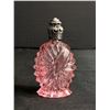 Image 1 : Vintage Czech Perfume Bottle with Ornate Silvertone Lid