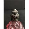 Image 2 : Vintage Czech Perfume Bottle with Ornate Silvertone Lid