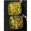 Image 2 : Nice PairofSterling & Amber Square Earrings