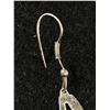 Image 3 : Very Cool Mexican Silver & Enamel ( 1970's) 2" L Earrings