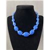 Image 1 : Vintage 1940's Blue Glass Bead Necklace