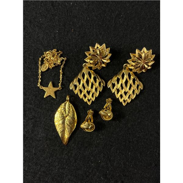Group of Older Gold Tone Jewelry