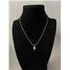 Image 1 : Sterling & Cubic Zirconia Necklace. Modern Design