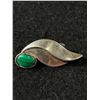 Image 2 : Nice Pair of Sterling & Malachite Modernist Earrings