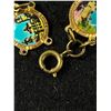 Image 4 : Vintage Panel Bracelet with Enameled Scenes of Famous Sites