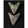 Image 1 : 2 Vintage Sterling Silver Belt End Tips