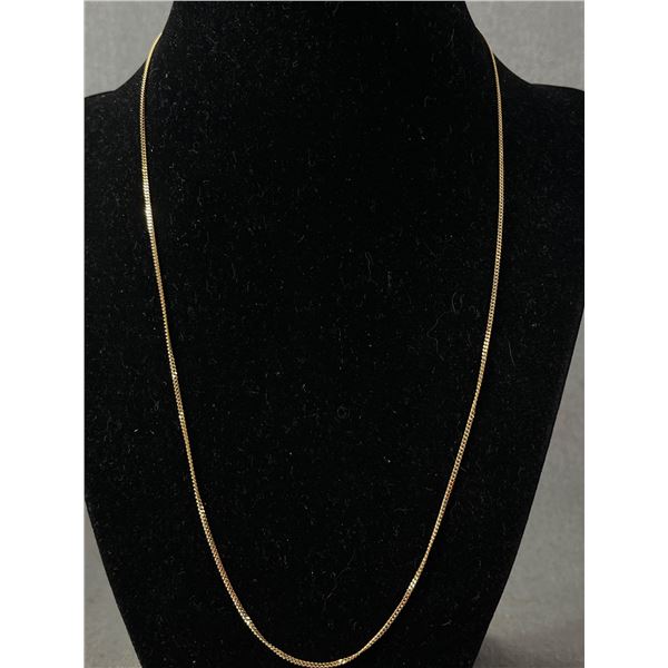 10kt Yellow Gold 20" Curb Link Chain 2.1 Grams - Tested - Marked 10kt Italy "S"