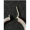 Image 3 : Sterling Silver 925 1.5" Thick Hoop Earrings - Good Quality - 12.47 Grams - Marked 925 Italy  - Test