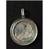 Image 2 : Sterling Silver 925 1.5" Across 2" With Bale - Abalone Marcasite Pendant - 9.32 Grams - Marked 925 -