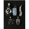 Image 1 : Lot Of 5 Sterling Silver 925 Variety Of Pendants - All Marked 925 & Tested