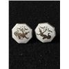 Image 2 : 2 Pairs of Sterling & Enamel Siam Earrings