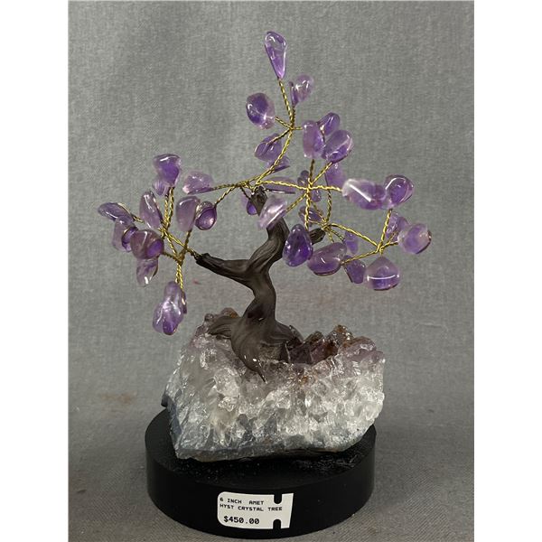 6" Amethyst Crystal Tree on Crystal Base