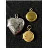 Image 1 : Vintage Sterling Silver Heart G.F.Engraved + Gold Plated Picture Locket