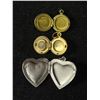Image 2 : Vintage Sterling Silver Heart G.F.Engraved + Gold Plated Picture Locket