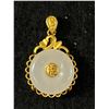 Image 1 : Beautiful Oriental White Jade Pendabt, Marked 999