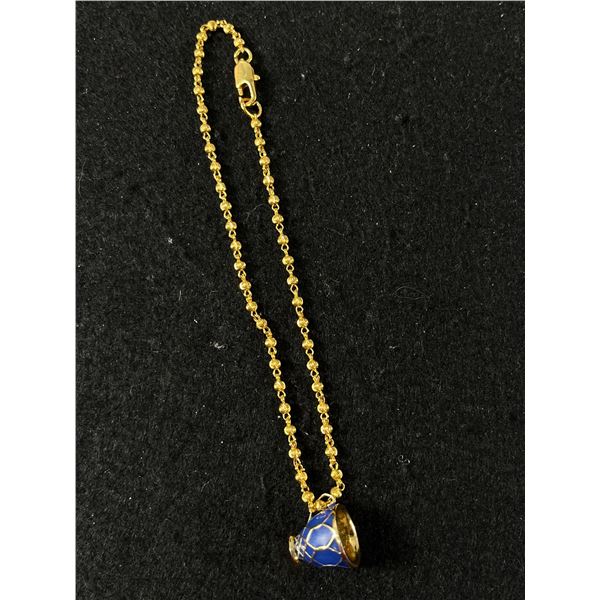 Lovely High Carat Gold Plated Charm Bracelet