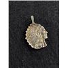 Image 1 : Vintage Sterling Silver Pendant Depicting and Indian Head. Chief