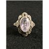 Image 1 : Vintage Sterling Silver with Pale Amethyst Stone Center Ring Size 7.5