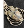 Image 2 : Vintage Solid Sterling Silver with Unusual Genuine Stone Pendant Marked 970