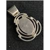 Image 3 : Vintage Solid Sterling Silver with Unusual Genuine Stone Pendant Marked 970