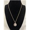 Image 1 : Sterling Silver Chain with Sand Dollar Pendant Marked Sterling