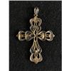 Image 2 : Vintage Sterling Silver with Turquoise & Markasite Stones Cross Pendant, Marked 925 Thailand