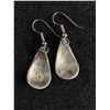 Image 2 : Pair of Native Indian Haida Sterling Silver (Tested) Hand Engraved Earrings Both Marked ND