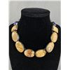 Image 1 : Heavy Sterling Silver Framed Jasper Stones Linked Necklace 64.7gr