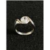 Image 1 : Sterling Silver with Faceted Crystal or Cubic Zirconia Stone Ring Marked 925 Size 7.25