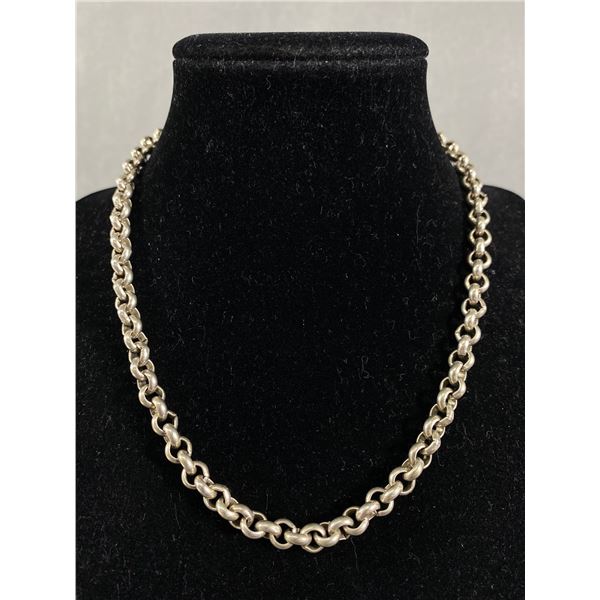 Heavy Silver Choker Necklace with Original Toggel Clasp