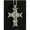Image 2 : Elaborate Sterling Silver with Austrian Crystal Stones Cross Pendant with Italian 925 Sterling Silve