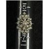 Image 1 : Beautiful Sterling Silver with Lot of White Crystal Stones Ring, Marked Shank Sterling Celebrity Siz