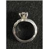 Image 3 : Vintage Sterling Silver Engagement & Wedding Ring Set. Marked Logo & Sterling Size 6