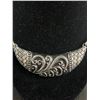 Image 2 : Ornate Silver Plated with Black Enamel Choker Necklace