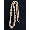 Image 1 : Vintage Hand Crafted Bone Beads Necklace. Graduated Extra Length